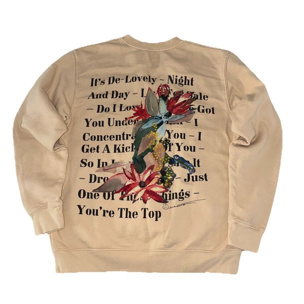 Lady‎ Gaga Sweatshirt M Beige Love for Sale Tony Bennett Crewneck Made In USA
